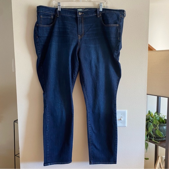 Old Navy The Sweetheart Women’s Tapered Stretch Blue Denim Jeans, Size 20 Reg. - Picture 1 of 6